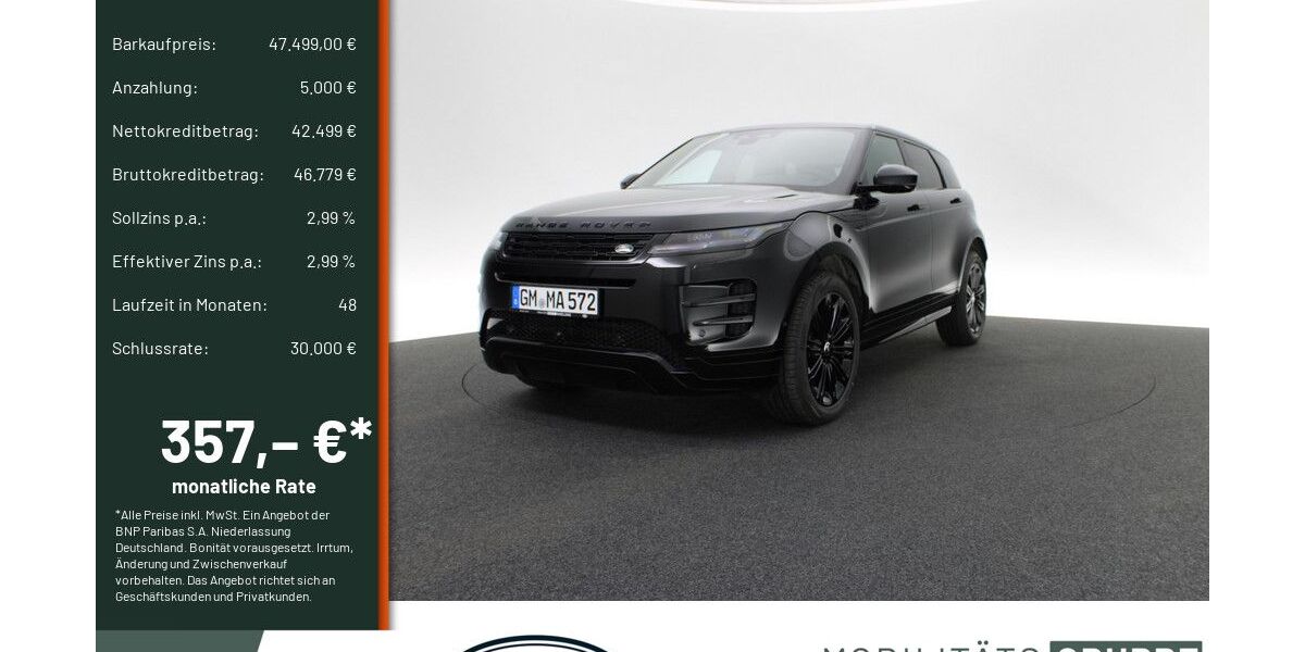 Land Rover Range Rover Evoque 4.900 km 47.499 &euro; Engelskirchen 51766