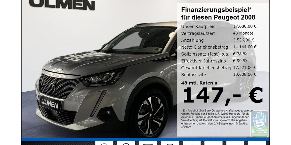 Peugeot 2008 37.172 km 17.680 &euro; Düsseldorf 40233