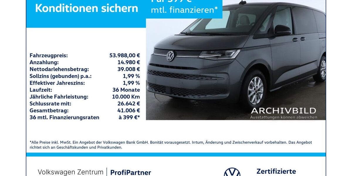 VW T7 Multivan 8.083 km 53.980 &euro; Leverkusen 51379